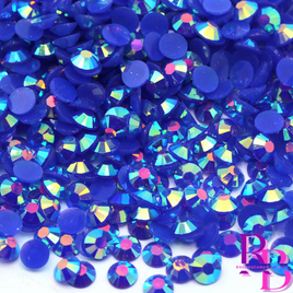 Blue Purple AB Jelly Resin Flat Back Loose Rhinestones- Bulk Bag