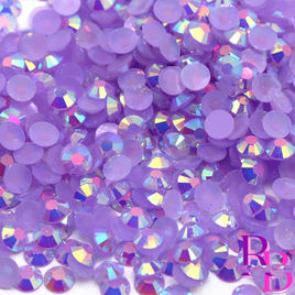 Light Amethyst Jelly Resin Flat Back Loose Rhinestones- Bulk Bag