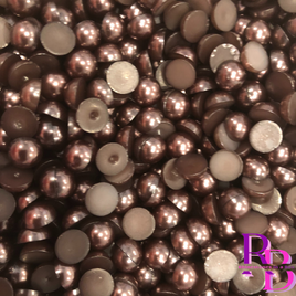Midnight Brown Pearl Resin Flat back Loose Mix 2mm to 8mm