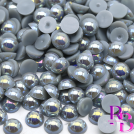 Grey AB Pearl Resin Flat back Loose Mix 2mm to 8mm