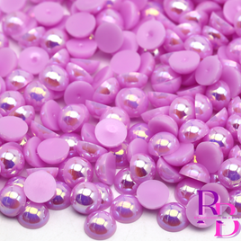 Lavender AB Pearl Resin Flat back Loose Mix 2mm to 8mm