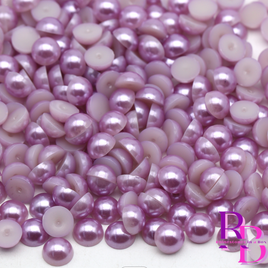 Lavender Purple Pearl Resin Flat back Loose Mix 2mm to 8mm