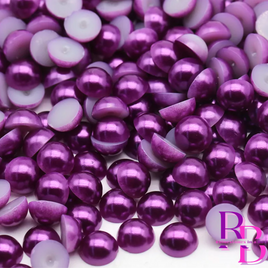 Purple Pearl Resin Flat back Loose Mix 2mm to 8mm