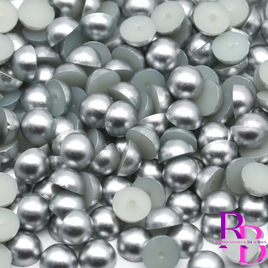 Silver Pearl Resin Flat back Loose Mix 2mm to 6mm