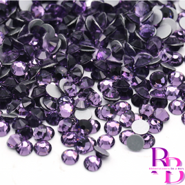 Tanzanite Glass Flatback Round Loose Rhinestones