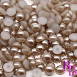 Toffee Pearl Resin Flat back Loose Mix 2mm to 8mm