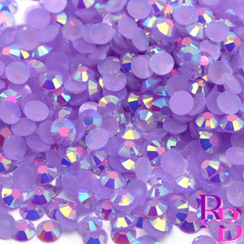 Purple Red Jelly AB Resin Round Flat Back Rhinestones – The