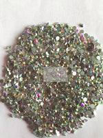 Crystal AB Glass Flat Back Round Rhinestones