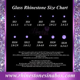 Glass Rhinestone Size Chart