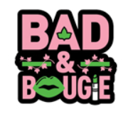 Bad & Bougie Pink/Green Flatback Resin Planar Laser Cut Acrylics