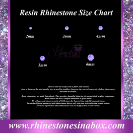 Resin Rhinestone Size Chart