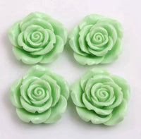 Pastel Big AB Open Flower DIY Resin Kawaii Cabochons Accessories Flat Back