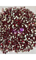 Ruby Red (Deep Siam) Glass Flatback Round Loose Rhinestones