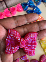 Big AB Bow with Holes DIY Resin Kawaii Cabochons Accessories Flat Back