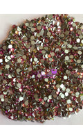 Queen Rose Glass Glass Flat Back Round Rhinestones