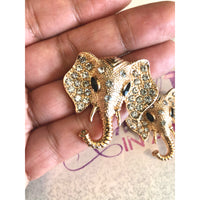 Elephant Gold Plated Flat Back Charm Alloy