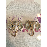 Elephant Gold Plated Flat Back Charm Alloy