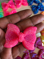 Big AB Bow with Holes DIY Resin Kawaii Cabochons Accessories Flat Back