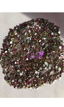 Queen Rose Glass Glass Flat Back Round Rhinestones