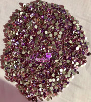 Princess Violet Glass Flatback Round Loose Rhinestones