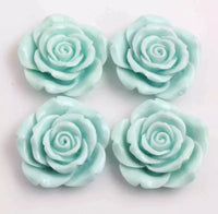 Pastel Big AB Open Flower DIY Resin Kawaii Cabochons Accessories Flat Back