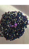 Dark Amethyst AB Glass Flatback Round Loose Rhinestones