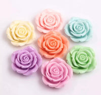 Pastel Big AB Open Flower DIY Resin Kawaii Cabochons Accessories Flat Back