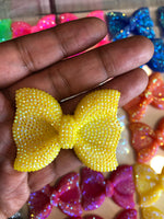 Big AB Bow with Holes DIY Resin Kawaii Cabochons Accessories Flat Back