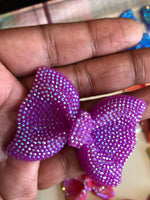 Big AB Bow with Holes DIY Resin Kawaii Cabochons Accessories Flat Back