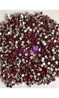 Ruby Red (Deep Siam) Glass Flatback Round Loose Rhinestones