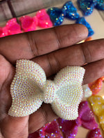 Big AB Bow with Holes DIY Resin Kawaii Cabochons Accessories Flat Back