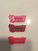 Glitter Beauty Queen DIY Resin Kawaii Cabochons Accessories Flat Back