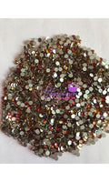 Red Volcanic Glass Flatback Round Loose Rhinestones