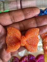 Big AB Bow with Holes DIY Resin Kawaii Cabochons Accessories Flat Back