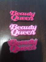 Glitter Beauty Queen DIY Resin Kawaii Cabochons Accessories Flat Back